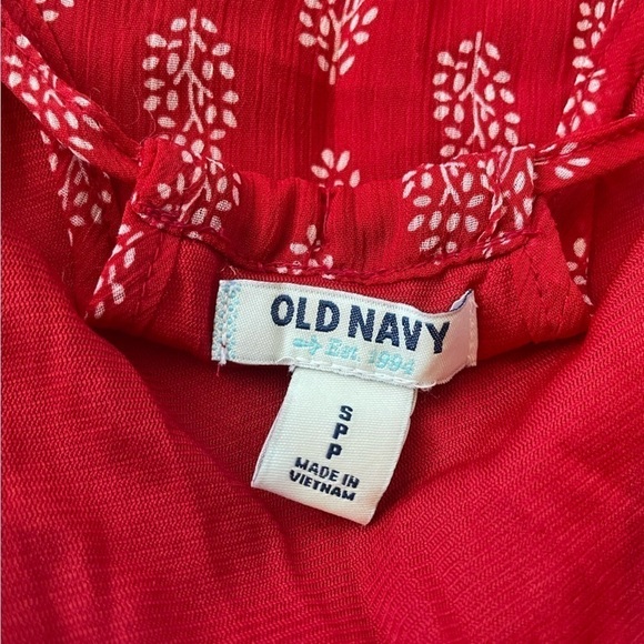 Old Navy Printed Red Dress Size Small - Picture 3 of 4